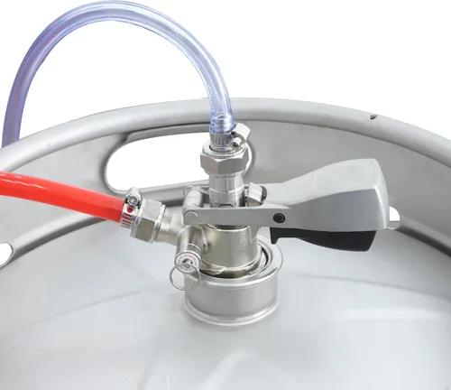 Miniatura 5 de PERA Kit de conversión de cerveza de un solo grifo, kit de Kegerator de montaje en puerta con regulador de CO2 CGA320, acoplador de barril Sankey D