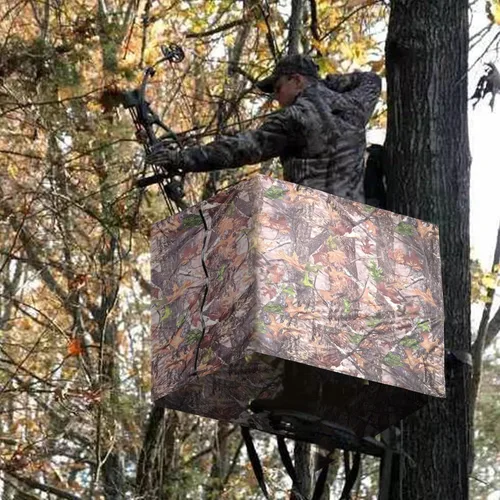 Miniatura 6 de Persianas de árbol para puesto de caza - Cubierta camuflaje para puesto de árbol - Persiana de camuflaje para el suelo de caza con cremallera
