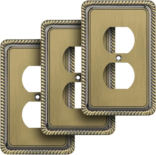 Miniatura 34 de Henne Bery Placa Decorativa de Pared con Borde de Cuerda Placa de Interruptor Cubierta de Tomacorriente