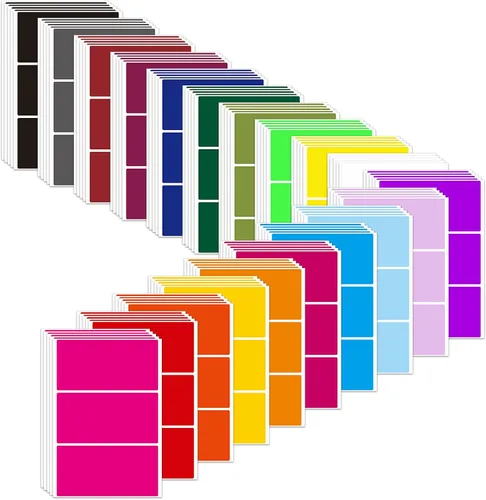 Marspark 300 etiquetas adhesivas de colores extraíbles de 2 x 4 pulgadas, etiquetas de colores para cajas de mudanza, calcomanías de embalaje de