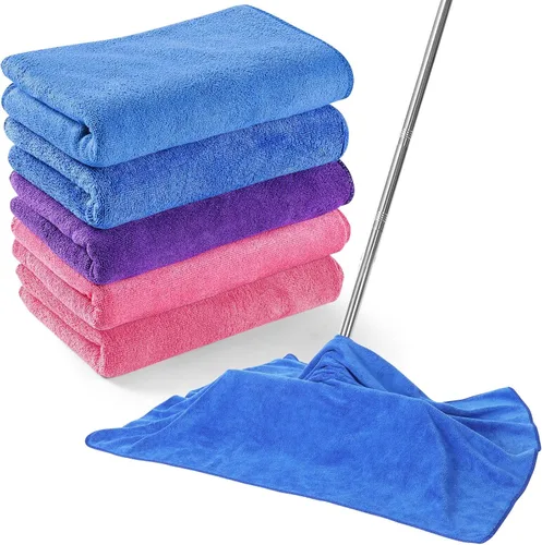 Miniatura 12 de SmoothNovelty 10 piezas de paño de limpieza de microfibra extra grande de 30" x 20" toalla de microfibra grande para piso reutilizable lavable sin