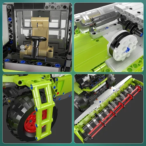 Miniatura 5 de Mould King 17014 Technology - Kit de bloques de buidling para cosechadora, cosechadora controlada remotamente MOC, juego de bloques de sujeción