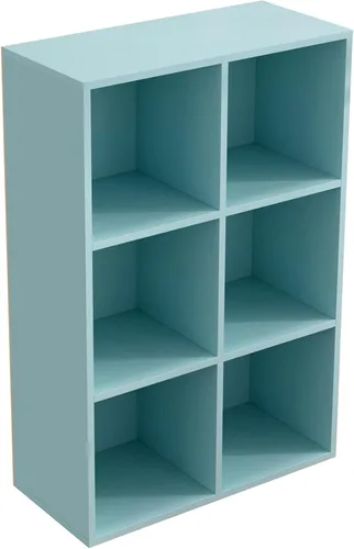 Miniatura 7 de OSCHF - Estantería de almacenamiento de 9 cubos, estantería de madera de 3 niveles con soporte en el suelo, estantería abierta para el hogar
