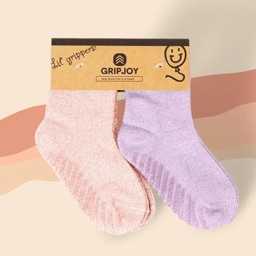 Miniatura 3 de Gripjoy Toddler Socks with Grippers, Non-Slip for Kids, Enhanced Stability, Comfortable Cotton - 4 Pairs