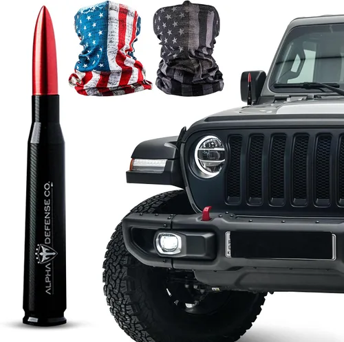 Miniatura 9 de S A Alpha Defense – Paquete de 1 antena con forma de bala y 2 protectores faciales
