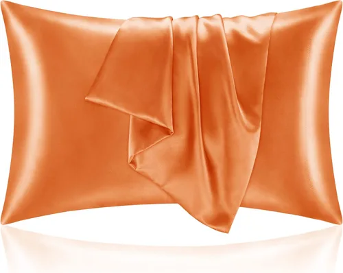 Miniatura 47 de Bedelite Funda de almohada de satén para el cuerpo, súper suave y refrescante, para el cabello y la piel, transpirable, sedosa y larga, 20 x 54 Rosa