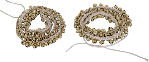 Kathak Ghungroo - Par de 16 campanas grandes atadas con cordón de algodón para tobillera, instrumento musical de la India, accesorios de baile