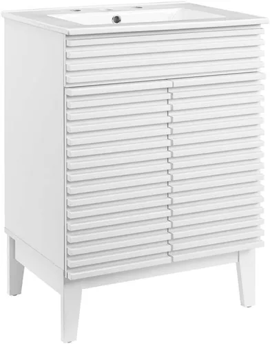 Miniatura 72 de Modway Render 23.5" tocador de baño en nogal (lavabo no incluido)