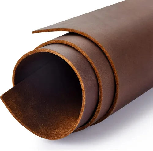 Hojas de Cuero Genuino para Herramientas de 1.8-2.0MM de Grosor Cuero Genuino de Grano Completo Superior Bronceado al Aceite Crazy Horse Hojas de