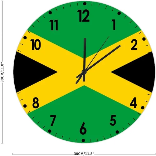 Miniatura 650 de Cheyan Reloj de pared con bandera de Canadá de 12 pulgadas, silencioso, sin tictac, de PVC, funciona con pilas, reloj redondo decorativo, regalo