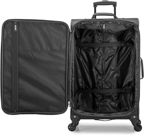Miniatura 3 de U.S. Traveler Aviron Bay - Equipaje extensible con ruedas giratorias, Negro), US08125K2