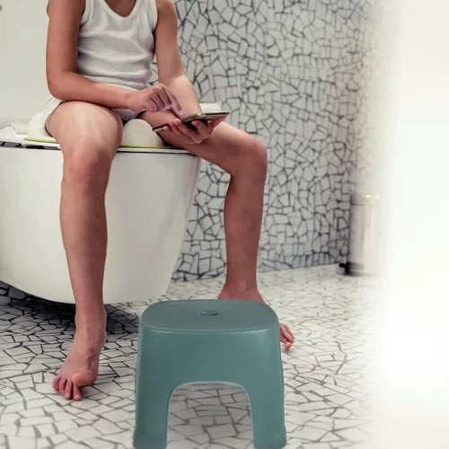 Miniatura 6 de Taburete de pie para taburete de plástico para baño, inodoro, diseño antideslizante, color para entrenamiento de inodoro y uso diario Verde