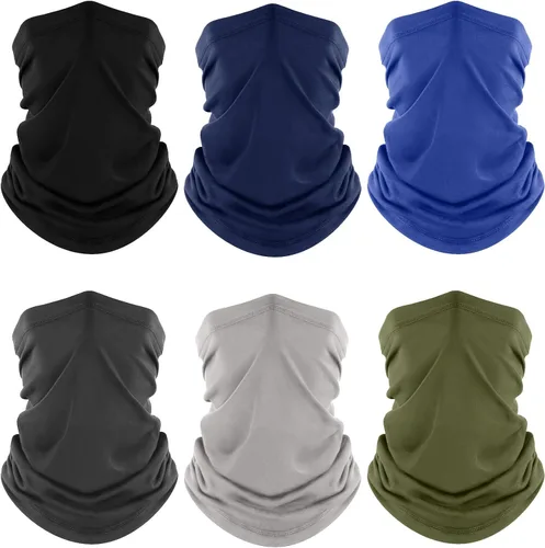 Miniatura 10 de Fuinloth Polaina para el cuello, paquete de 6 unidades de máscara facial con protección UV refrescante para hombres y mujeres