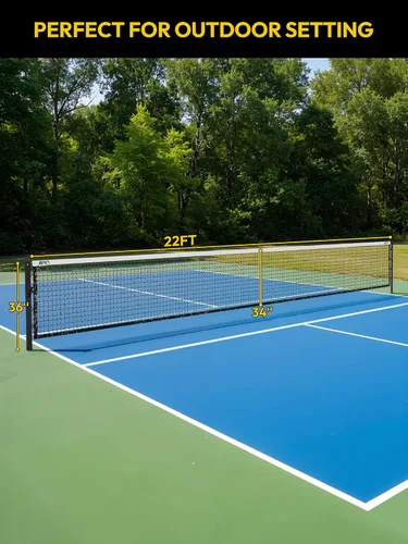 Miniatura 5 de A11N SPORTS Sistema de red de pickleball de grado profesional con postes de acero al carbono de alta resistencia, construcción a prueba de óxido