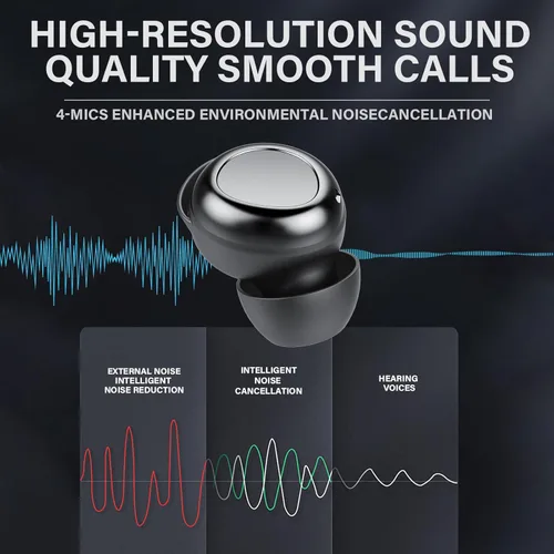 Miniatura 3 de Auriculares para dormir, nuevos auriculares inalámbricos verdaderos, ultra mini Bluetooth 5.4 para dormir de lado, reproducción de alta fidelidad