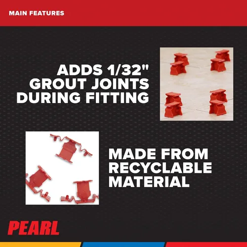 Miniatura 4 de Tuscan Pearl Seamclip Truspace Red Azulejos de 3/8" a 1/2" Caja de 1000