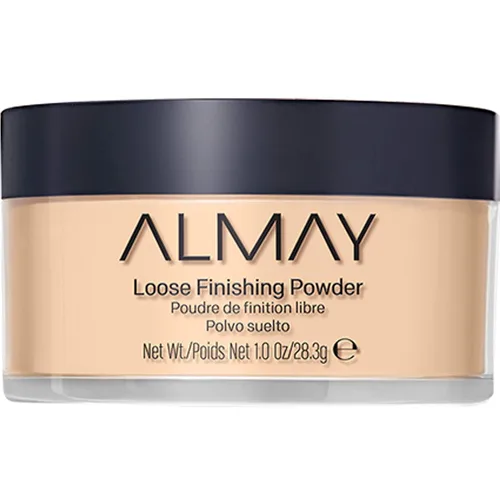Almay Polvo Fijador, Maquillaje Facial, Polvo Suelto Mate, Hipoalergénico, Libre de Crueldad, 200 Light Medium, 1 Oz