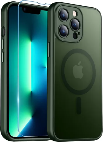Miniatura 23 de Red2Fire Funda magnética para iPhone 13 Pro Max, protección completa mejorada de la cámara, compatible con MagSafe, funda protectora translúcida
