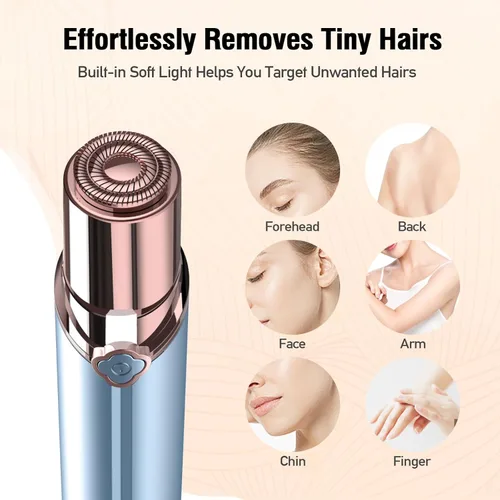 Miniatura 3 de Dispositivo de depilación, depilación facial para mujeres, removedor de pelo recargable para mujeres, removedor de vello facial para cara, labio Oro