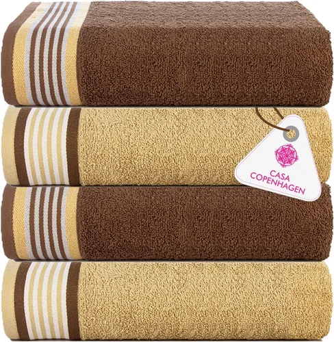 Miniatura 155 de CASA COPENHAGEN Juego de 6 toallas de palomitas de maíz, color azul polvoriento, 21.16 oz/m², 2 toallas de baño, 2 toallas de mano y 2 toallas