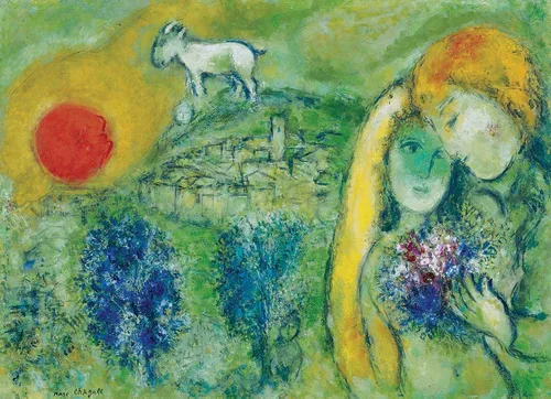 Miniatura 2 de EuroGraphics Marc Chagall Les Amoureux De Vence Puzzle (1000 piezas) (6000-0848)