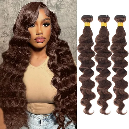 Miniatura 20 de Cabello Brasileño Ondulado Degradado de 2 Tonos 3 Paquetes Cabello Humano Virgen Remy Brasileño Paquetes de Tejido de Cabello Ondulado 100% Sin