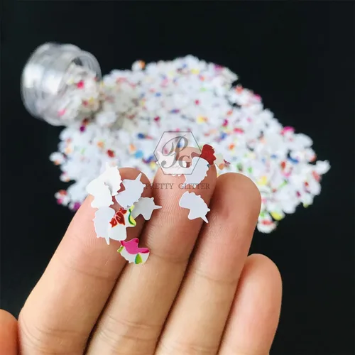 Miniatura 40 de Paquete de 0.35 onzas por paquete, astilla de 0.47 pulgadas con purpurina de huesos grandes, para festivales, rave, maquillaje, rostro, cuerpo