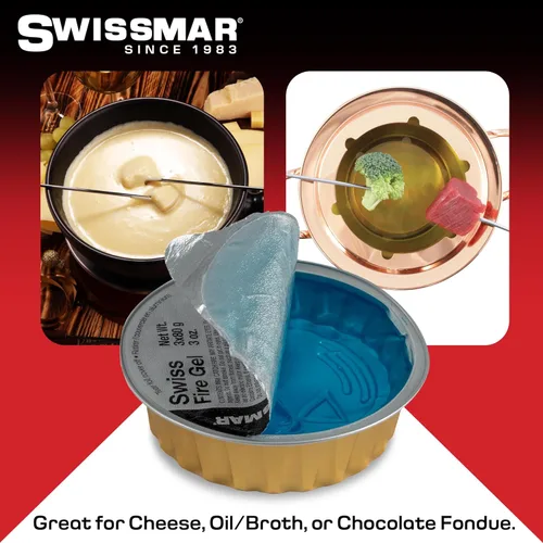 Miniatura 3 de Swissmar Latas de Gel de Fuego - Latas de Combustible para Platos Calentadores y Latas de Combustible de Gel para Fondue, Artículos Esenciales