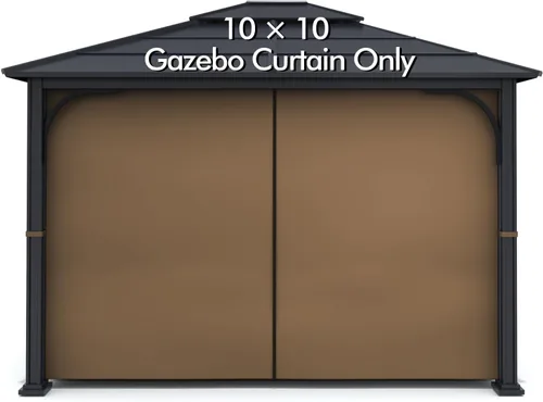 Miniatura 11 de Cortina Universal de Repuesto para Privacidad de Gazebo - Wonwon Panel de Privacidad con Toldo y Cierre para Gazebo al Aire Libre de 10 x 10 Pies