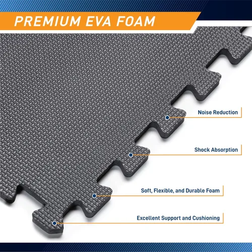 Miniatura 4 de Marcy Alfombrilla de espuma EVA que se entrelaza, azulejos antideslizantes de alta densidad para equipos de fitness, cojín de entrenamiento