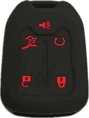 Miniatura 2 de Funda de silicona para llavero compatible con Chevrolet Chevy Silverado Suburban Tahoe GMC Acadia Sierra Terrain Yukon HYQ1AA 1551A-AA 13508275A