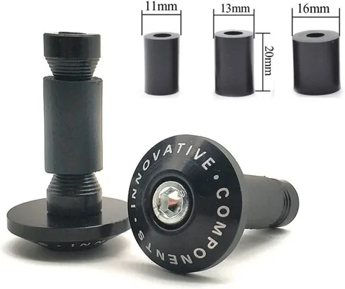 Miniatura 3 de Para Kawasaki GTR1400 Concours Z1000SX Ninja 1000 H2 H2R ZX10R Manija de motocicleta extremos de barra equilibrada Plug Slider Manillares Puños Negro