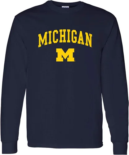Miniatura 138 de NCAA oficial de College – University Team Color Arco Logo Manga Larga