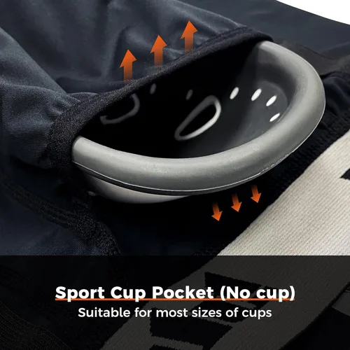 Miniatura 4 de COOLOMG Pantalones cortos de béisbol acolchados para hombre y adulto con bolsillo para tazas para sóftbol, fútbol, hockey Blanco