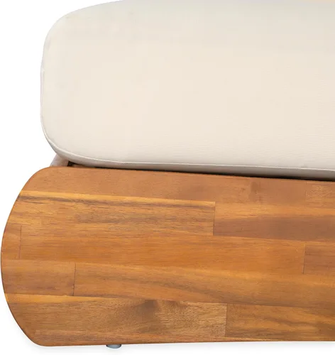 Miniatura 10 de Christopher Knight Home Poppy - Sofá de madera de acacia para exteriores de 3 plazas con cojín, sofá de madera para patio con cojín, cómodo sofá