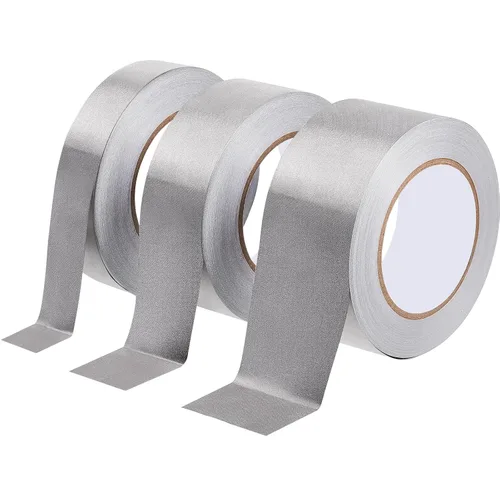 Amylove 3 rollos de cinta adhesiva conductora de tela conductora doble (1 pulgada x 100 pies, 1.5 pulgadas x 100 pies, 2 pulgadas x 100 pies)