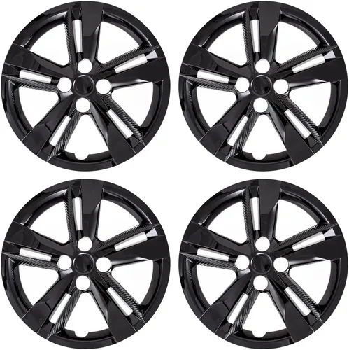 Juego de 4 fundas de rueda de 16 pulgadas con 5 radios DBL para Nissan Kicks S 2018-2023 - Negro brillante