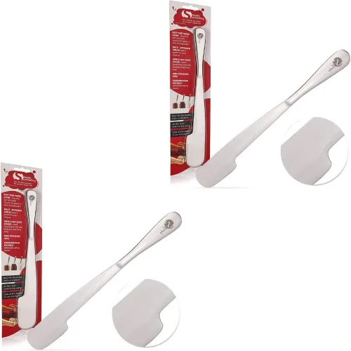 Miniatura 10 de Simple preading Cuchillo esparcidor de acero inoxidable: espátula para mantequilla de maní, gelatina, chocolate, mermelada de fresa. 11.5