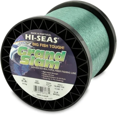Miniatura 35 de HI-SEAS Grand Slam - Sedal de pesca de monofilamento, fuerte y resistente a la abrasión, en agua dulce y salada transparente, rosa, verde, azul Azul