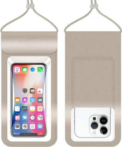 Miniatura 7 de HiRui Funda impermeable universal para teléfono con pantalla táctil, IP68 impermeable, bolsa seca para playa, compatible con iPhone Negro