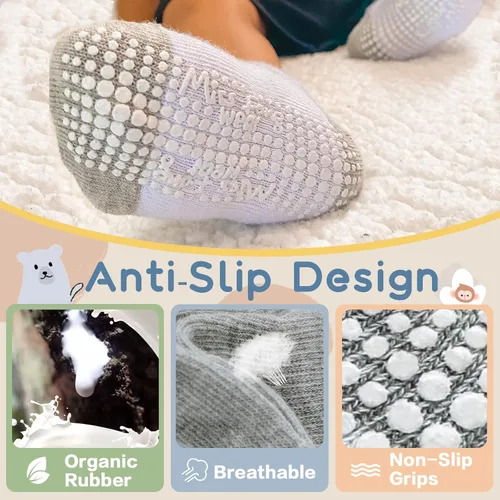 Miniatura 5 de Baby Socks With Non Slip Grips Toddler Socks Infant Socks For 0-66-1212-36 months Baby Boy Girl by Miss Fong Wear