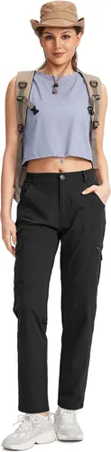 Miniatura 6 de Viodia Pantalones cargo de senderismo para mujer, de secado rápido, UPF50+, impermeables, para pesca, golf, viajes, con bolsillos