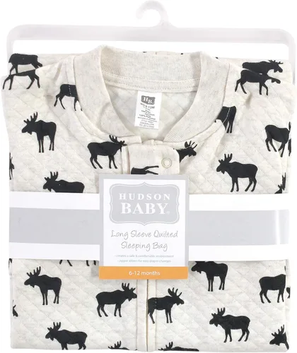 Miniatura 2 de Hudson Baby Saco de dormir unisex para bebé acolchado premium de manga larga y manta vestible Alce grande