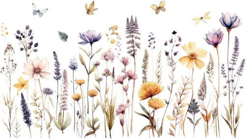 Miniatura 7 de Calcomanías de pared de rosas vívidas, calcomanías de pared florales de vid colgantes, calcomanías de mariposa, papel tapiz para despegar y pegar