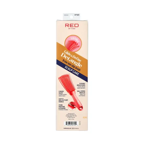 Miniatura 6 de Red by Kiss Glide & Define Cepillo desenredante con punta de bola antideslizante para el cuidado natural del cuero cabelludo, cerdas resistentes al