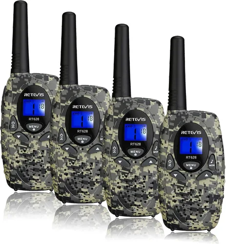 Miniatura 10 de Retevis Walkie Talkies RT628, Walkie Talkies de largo alcance para adultos, clip para cinturón, bloqueo de llave y voz de cristal, radios familiares