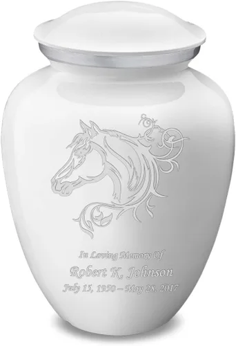 Miniatura 26 de Geturns Embrace - Urnas de cremación personalizadas para adultos para cenizas humanas, urna funeraria negra grande para hombres y mujeres, 200 libras