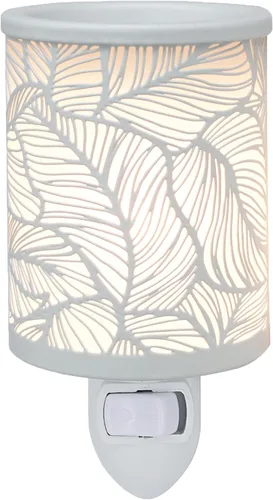 Miniatura 10 de CVHOMEDECO. Calentador eléctrico de cera para pared, calentador de tarta de metal doble perforado, calentador de velas decorativo para velas