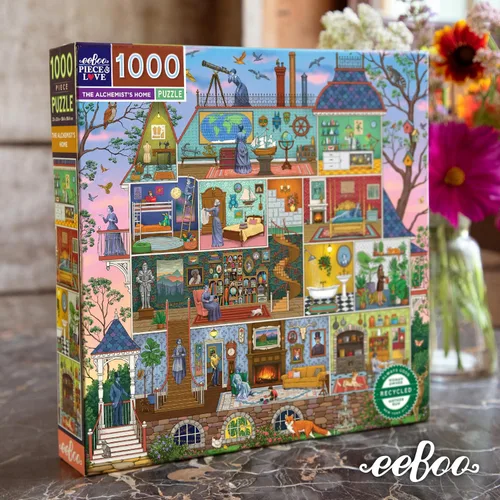 Miniatura 12 de eeBoo Piece and Love The Alchemist's Home - Rompecabezas cuadrado de 1000 piezas para adultos a partir de 14 años (PZTAST)