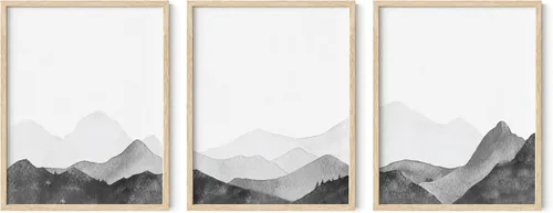 Miniatura 52 de HAUS AND HUES Arte de pared moderno de mediados de siglo, decoración bohemia para pared, juego de 3 impresiones artísticas de sol, decoración